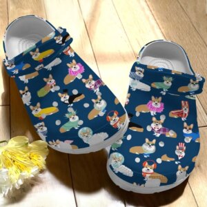 Corgi Personalize Clog Custom Crocs Fashionstyle Comfortable For Women Men Kid Print 3D Whitesole Pattern 5
