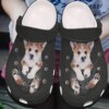 Corgi Personalized Clog Custom Crocs Comfortablefashion Style Comfortable For Women Men Kid Print 3D Corgi In A Pocket
