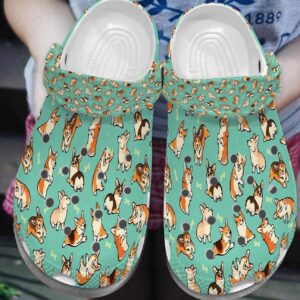 Corgi Personalized Clog Custom Crocs Comfortablefashion Style Comfortable For Women Men Kid Print 3D Jelly Corgis