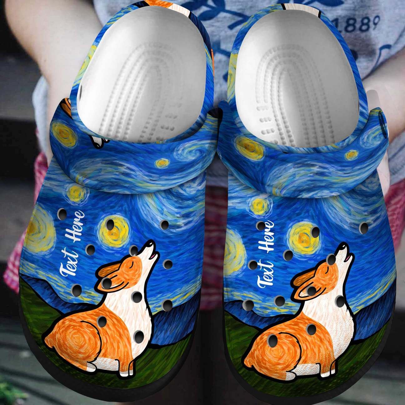 Corgi Personalized Clog Custom Crocs Comfortablefashion Style Comfortable For Women Men Kid Print 3D Starry Night Corgi Personalized Clog Custom Crocs Comfortablefashion Style Comfortable For Women Men Kid Print 3D Starry Night