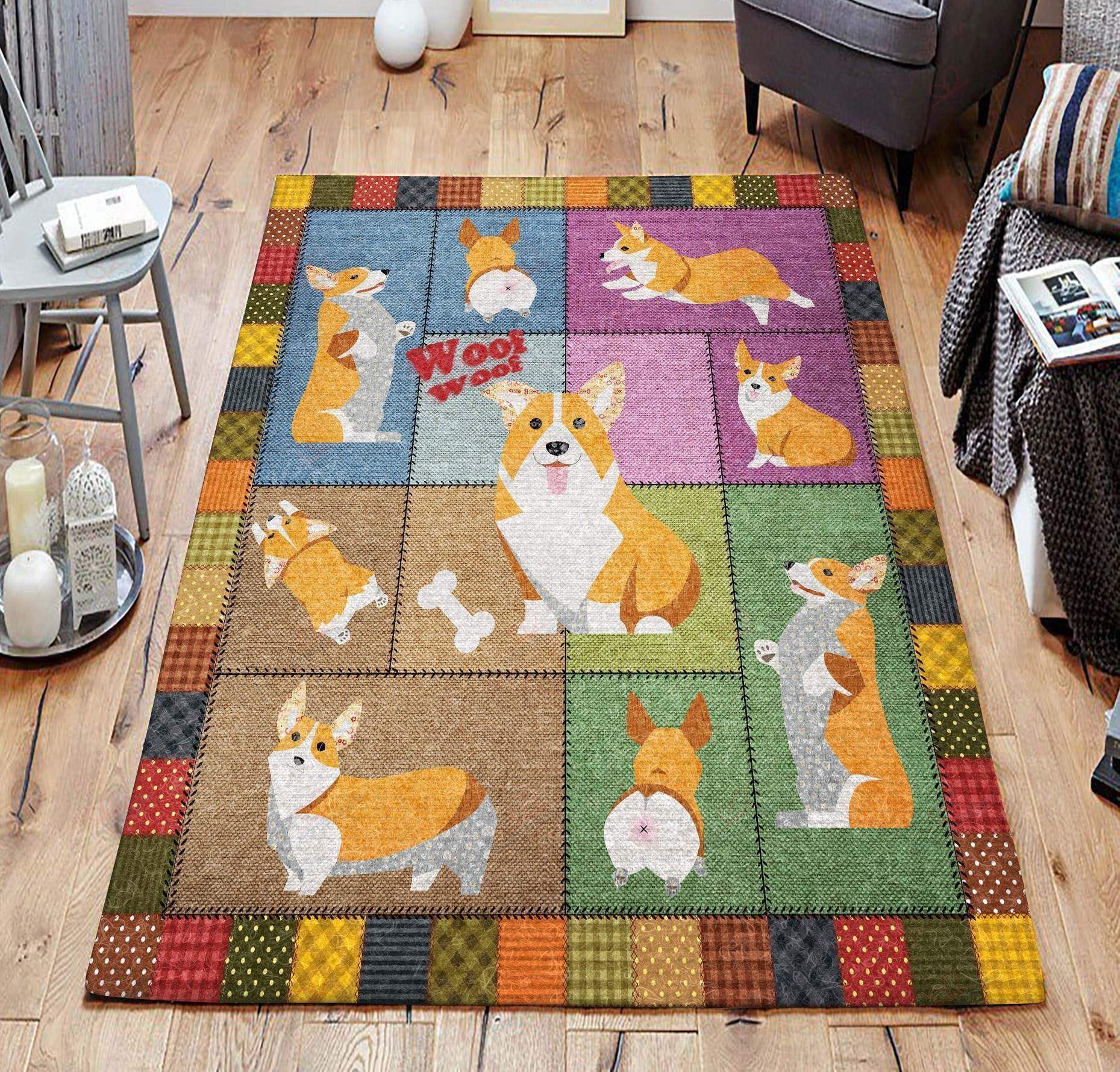 Corgi Woof Woof Rug Sport Decor Gift Floor Decor Living Room Carpet Rug Area Rug - 79829dd37b32 Corgi Woof Woof Rug Sport Decor Gift Floor Decor Living Room Carpet Rug Area Rug - 79829dd37b32