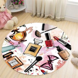 Cosmetics For Beautiful Round Carpet Floor Rug Living Room Bedroom Decor Round Area Rug Carpet
