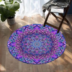 Cosmic Bohemian Round Carpet Floor Rug Living Room Bedroom Decor Round Area Rug Carpet