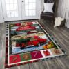 Country Life Red Truck Christmas Rug Sport Decor Gift Floor Decor Living Room Carpet Rug Area Rug - b5ddb6f7e604