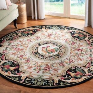 Country Rooster Pattern Round Carpet Floor Rug Living Room Bedroom Decor Round Area Rug Carpet
