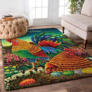 Couple Chicken Colors Rug Sport Decor Gift Floor Decor Living Room Carpet Rug Area Rug - 6f123bac1616