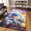 Couple Dolphin Rug Sport Decor Gift Floor Decor Living Room Carpet Rug Area Rug - f827d3fb35d6