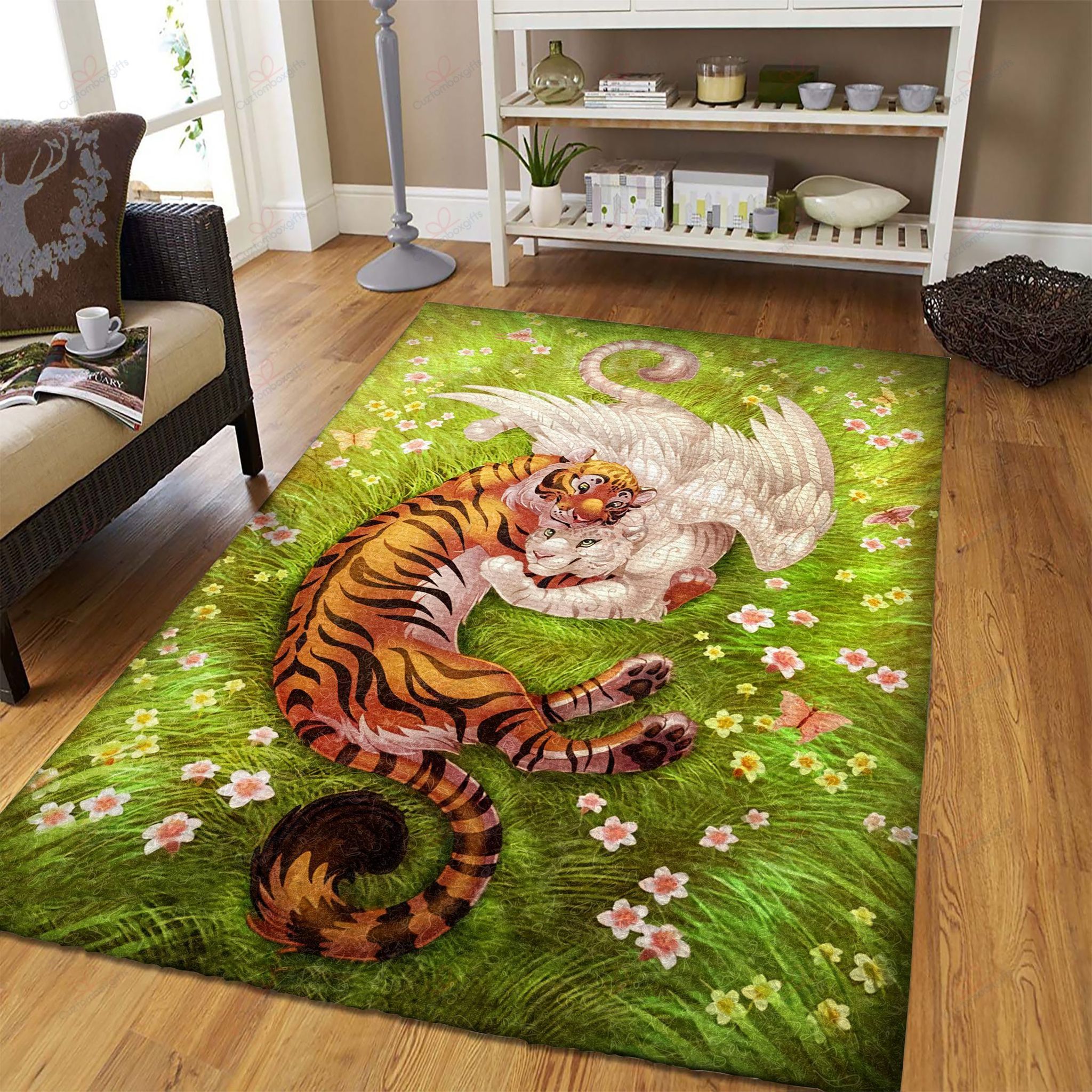 Couple Of Tigers In Flower Field Rug Sport Decor Gift Floor Decor Living Room Carpet Rug Area Rug - 66b338686f28 Couple Of Tigers In Flower Field Rug Sport Decor Gift Floor Decor Living Room Carpet Rug Area Rug - 66b338686f28