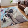 Couple Pug Dog Rug Sport Decor Gift Floor Decor Living Room Carpet Rug Area Rug - 7601f244505b