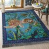 Couple Turtles Rug Sport Decor Gift Floor Decor Living Room Carpet Rug Area Rug - b73468eaf084