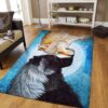 Couple Wolf Rug Sport Decor Gift Floor Decor Living Room Carpet Rug Area Rug - ea4b41503082