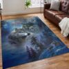 Couple Wolf Rug Sport Decor Gift Floor Decor Living Room Carpet Rug Area Rug - 615300c2e7bd