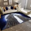 Couple Wolf On The Moon Rug Sport Decor Gift Floor Decor Living Room Carpet Rug Area Rug - ffd5daf4d544