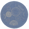 Courtyard Blue Round Carpet Floor Rug Living Room Bedroom Decor Round Area Rug Carpet