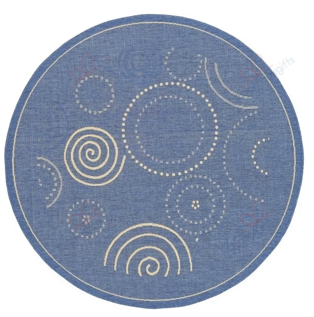 Courtyard Blue Round Carpet Floor Rug Living Room Bedroom Decor Round Area Rug Carpet Courtyard Blue Round Carpet Floor Rug Living Room Bedroom Decor Round Area Rug Carpet