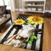 Cow And Sunflower Rug Sport Decor Gift Floor Decor Living Room Carpet Rug Area Rug - c257e0781862