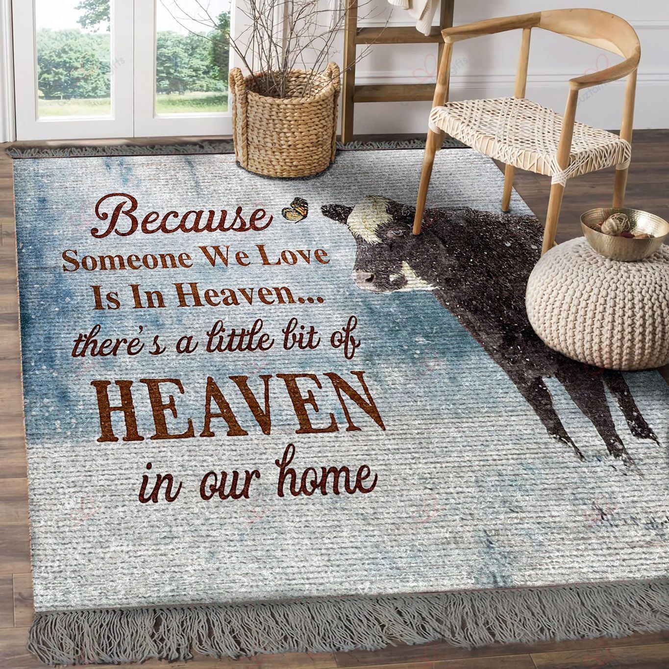 Cow Because Someone We Love Is In Heaven Rug Sport Decor Gift Floor Decor Living Room Carpet Rug Area Rug - 24a47d0822f9 Cow Because Someone We Love Is In Heaven Rug Sport Decor Gift Floor Decor Living Room Carpet Rug Area Rug - 24a47d0822f9