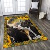 Cow Couple Sunflower Rug Sport Decor Gift Floor Decor Living Room Carpet Rug Area Rug - 5055f189f1dd