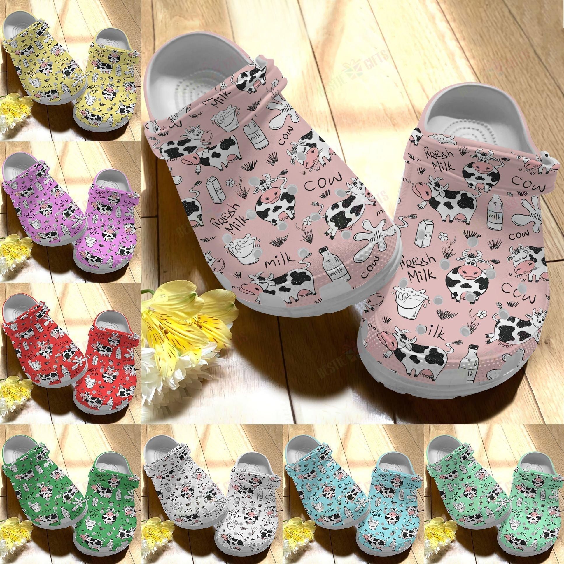 Cow Crocs Clog Classic Clog Milk Cow Shoes Cow Crocs Clog Classic Clog Milk Cow Shoes