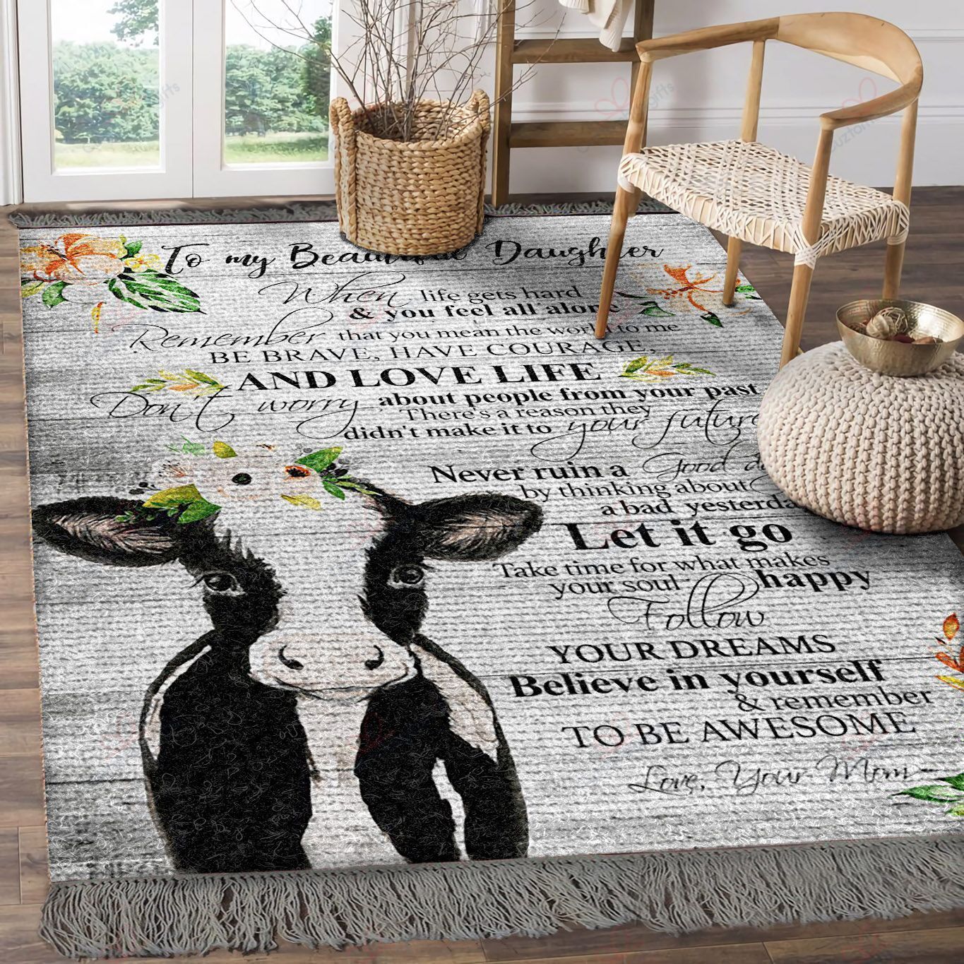 Cow Daughter Mom Remember To Be Awesome Rug Sport Decor Gift Floor Decor Living Room Carpet Rug Area Rug - b05a8fefdb75 Cow Daughter Mom Remember To Be Awesome Rug Sport Decor Gift Floor Decor Living Room Carpet Rug Area Rug - b05a8fefdb75