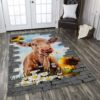 Cow Flower Rug Sport Decor Gift Floor Decor Living Room Carpet Rug Area Rug - cb033a0a53f0