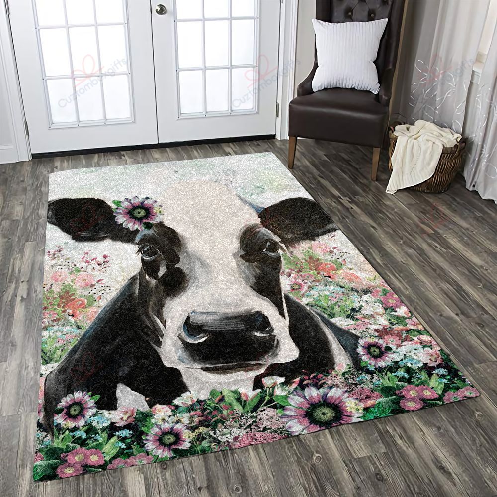 Cow Flower Rug Sport Decor Gift Floor Decor Living Room Carpet Rug Area Rug - d43bb830aabf Cow Flower Rug Sport Decor Gift Floor Decor Living Room Carpet Rug Area Rug - d43bb830aabf