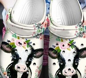Cow Flowers Crocs Crocband Clog Clog Comfortable For Mens And Womens Classic Clog Water Shoes Comfortable