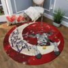 Cow I Love You To The Moon And Back Round Carpet Floor Rug Living Room Bedroom Decor Round Area Rug Carpet