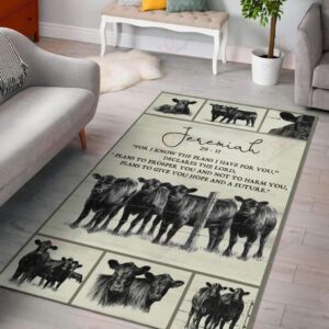 Cow Jeremiah Rug Sport Decor Gift Floor Decor Living Room Carpet Rug Area Rug - 65f3d6371dbb