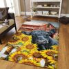 Cow Keep Choosing Joy Sunflower Rug Sport Decor Gift Floor Decor Living Room Carpet Rug Area Rug - 750274fe4957