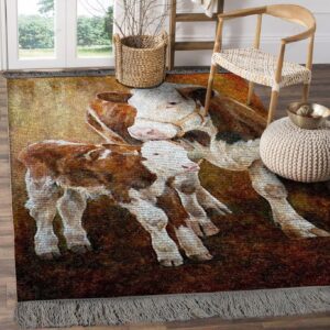 Cow Mom Rug Sport Decor Gift Floor Decor Living Room Carpet Rug Area Rug - b208ad34a9c4