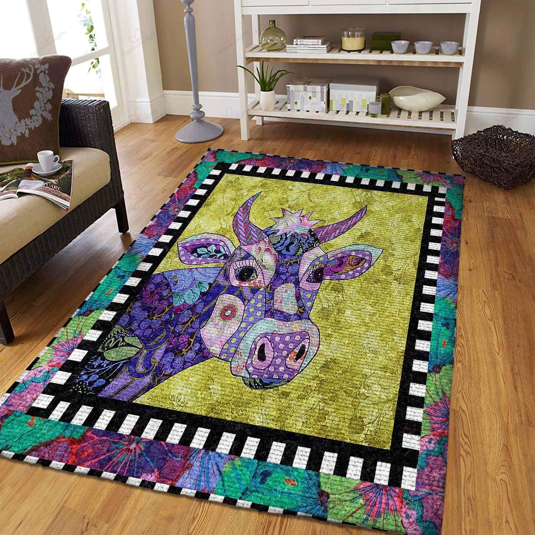 Cow Painting Rug Sport Decor Gift Floor Decor Living Room Carpet Rug Area Rug - 2e8c88ab9dd0 Cow Painting Rug Sport Decor Gift Floor Decor Living Room Carpet Rug Area Rug - 2e8c88ab9dd0