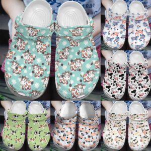 Cow Personalize Clog Custom Crocs Fashionstyle Comfortable For Women Men Kid Print 3D Cow Collection