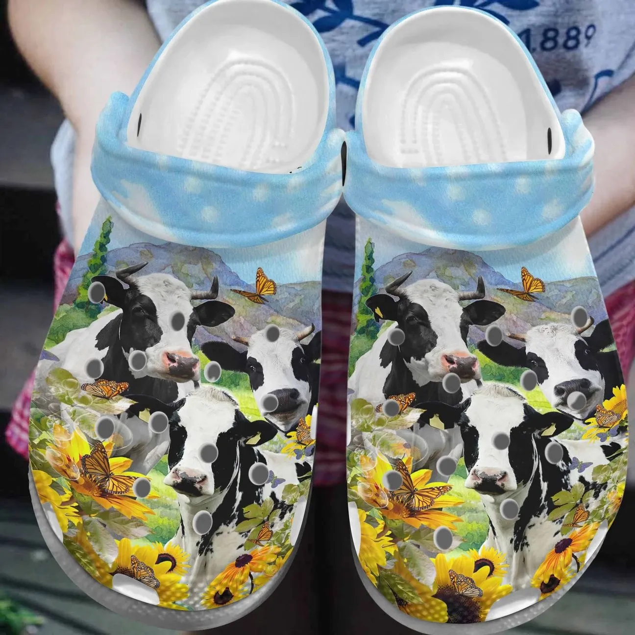 Cow Personalize Clog Custom Crocs Fashionstyle Comfortable For Women Men Kid Print 3D Whitesole Three Cows Cow Personalize Clog Custom Crocs Fashionstyle Comfortable For Women Men Kid Print 3D Whitesole Three Cows