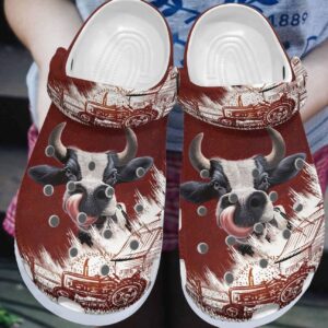 Cow Personalized Clog Custom Crocs Comfortablefashion Style Comfortable For Women Men Kid Print 3D Cows In My Farm