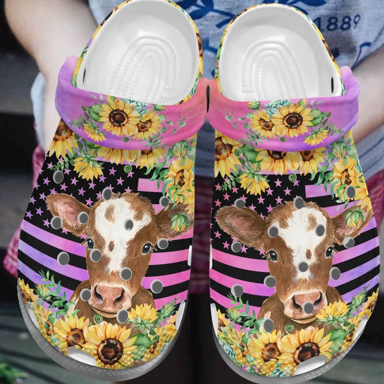 Cow Personalized Clog Custom Crocs Comfortablefashion Style Comfortable For Women Men Kid Print 3D Flag Cow Personalized Clog Custom Crocs Comfortablefashion Style Comfortable For Women Men Kid Print 3D Flag