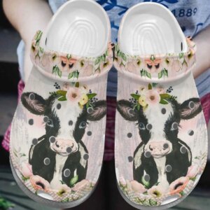 Cow Personalized Clog Custom Crocs Comfortablefashion Style Comfortable For Women Men Kid Print 3D Lovely Cow