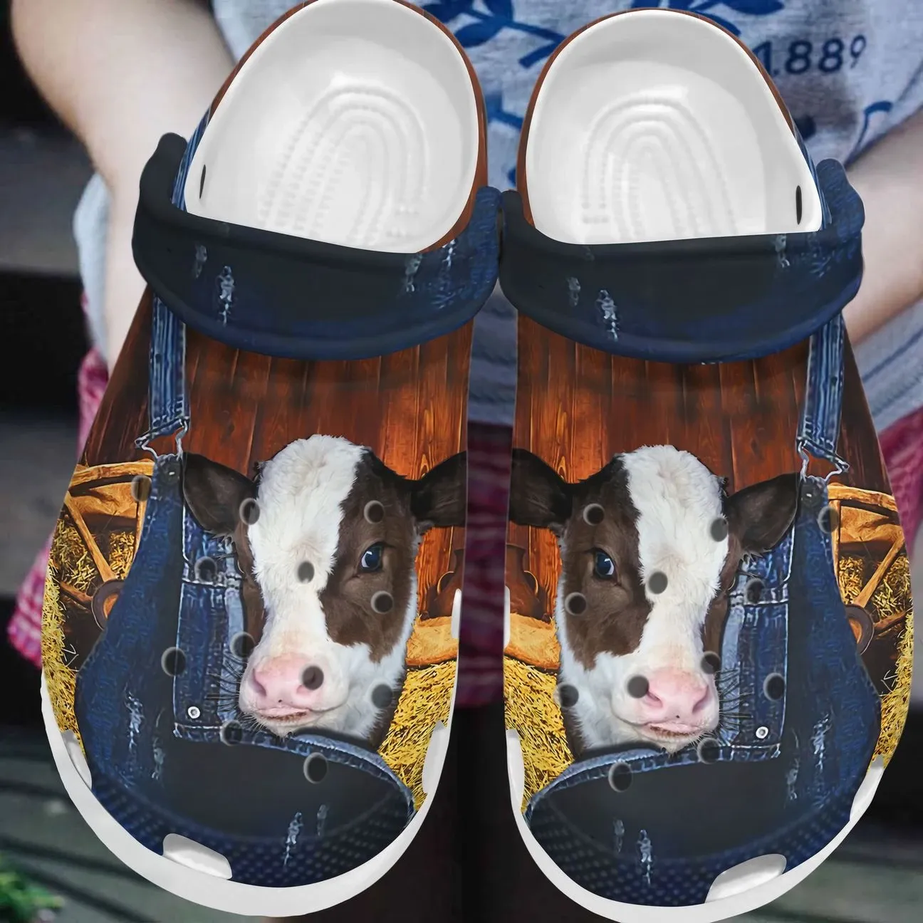 Cow Personalized Clog Custom Crocs Comfortablefashion Style Comfortable For Women Men Kid Print 3D Lovely Cow In Jeans Cow Personalized Clog Custom Crocs Comfortablefashion Style Comfortable For Women Men Kid Print 3D Lovely Cow In Jeans