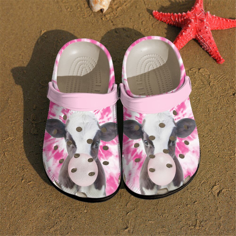 Cow Pink Tie Dye Personalized Clog Custom Crocs Comfortablefashion Style Comfortable For Women Men Kid Print 3D Cow Pink Tie Dye Personalized Clog Custom Crocs Comfortablefashion Style Comfortable For Women Men Kid Print 3D