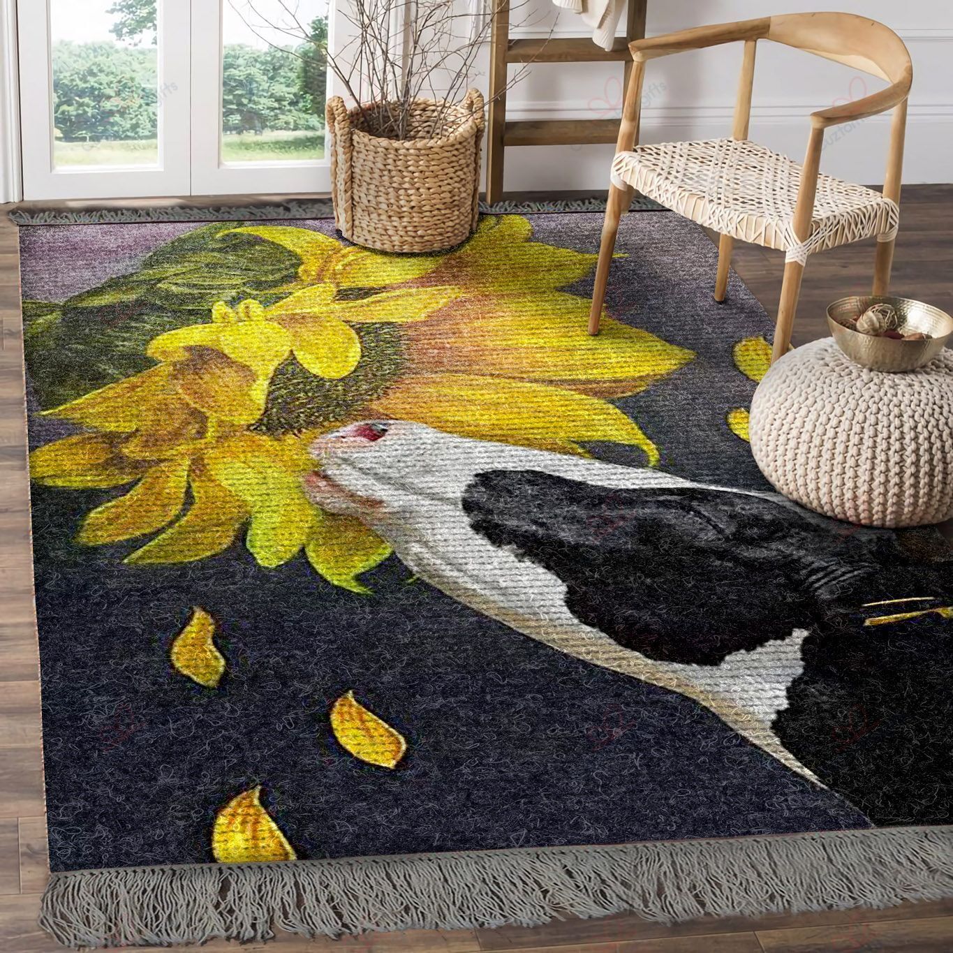 Cow Sunflower Rug Sport Decor Gift Floor Decor Living Room Carpet Rug Area Rug - 2e0b6481c19e Cow Sunflower Rug Sport Decor Gift Floor Decor Living Room Carpet Rug Area Rug - 2e0b6481c19e