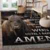 Cow The Devil Saw Me With My Head Down And Thought He Would Won Until I Said Amen Rug Sport Decor Gift Floor Decor Living Room Carpet Rug Area Rug - 635a4683a547