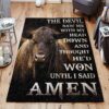 Cow The Devil Saw Me With My Head Down And Thought He Would Won Until I Said Amen Rug Sport Decor Gift Floor Decor Living Room Carpet Rug Area Rug - 67b19eff349f