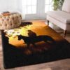 Cowboy And Sunset Rug Sport Decor Gift Floor Decor Living Room Carpet Rug Area Rug - e785a96c1bd3
