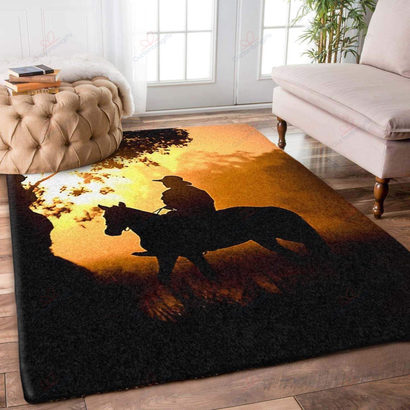 Cowboy And Sunset Rug Sport Decor Gift Floor Decor Living Room Carpet Rug Area Rug - e785a96c1bd3 Cowboy And Sunset Rug Sport Decor Gift Floor Decor Living Room Carpet Rug Area Rug - e785a96c1bd3