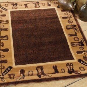 Cowboy Boots Rug Sport Decor Gift Floor Decor Living Room Carpet Rug Area Rug - a6c179bfe04c