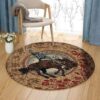 Cowboy Round Carpet Floor Rug Living Room Bedroom Decor Round Area Rug Carpet