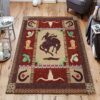 Cowboy Rug Sport Decor Gift Floor Decor Living Room Carpet Rug Area Rug - e4a2f9c5b108