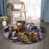 Cowboy Horse Round Carpet Floor Rug Living Room Bedroom Decor Round Area Rug Carpet