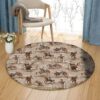 Cowboy Life Round Carpet Floor Rug Living Room Bedroom Decor Round Area Rug Carpet