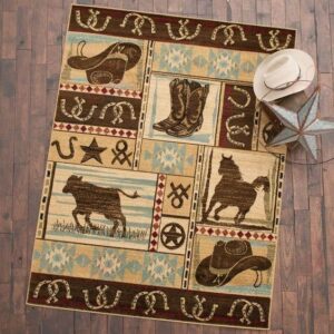 Cowboy Pattern 1 Rug Sport Decor Gift Floor Decor Living Room Carpet Rug Area Rug - 1df242bf6fec